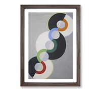 Big Box Art Endless Rhythm by Robert Delaunay Framed Wall Art Picture Print Ready to Hang, Walnut A2 (62 x 45 cm)