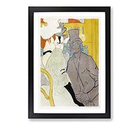 Big Box Art Englishman at The Moulin Rouge Vol.2 by Henri De Toulouse-Lautrec Framed Wall Art Picture Print Ready to Hang, Black A2 (62 x 45 cm)