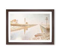 Big Box Art Eric Ravilious Rye Harbour Framed Wall Art Picture Print Ready to Hang, Walnut A2 (62 x 45 cm)