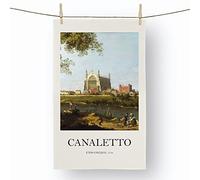 Big Box Art Eton College by Giovanni Canaletto - 100% Cotton (72 x 44 cm) Kitchen Tea Towel, Dish Cloth for Drying, Cleaning and Washing - Absorbent and Quick Drying
