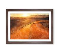 Big Box Art Exploring The Desert in Namibia Painting Framed Wall Art Picture Print Ready to Hang, Walnut A2 (62 x 45 cm)