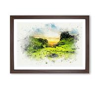 Big Box Art Fairy Glen at The Isle of Skye in Abstract Framed Wall Art Picture Print Ready to Hang, Walnut A2 (62 x 45 cm)