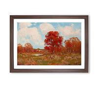 Big Box Art Fall Landscape by Julian Onderdonk Framed Wall Art Picture Print Ready to Hang, Walnut A2 (62 x 45 cm)