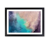 Big Box Art Falling into Bliss in Abstract Framed Wall Art Picture Print Ready to Hang, Black A2 (62 x 45 cm)
