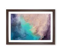 Big Box Art Falling into Bliss in Abstract Framed Wall Art Picture Print Ready to Hang, Walnut A2 (62 x 45 cm)