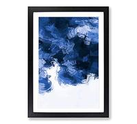 Big Box Art Falling Through in Abstract Framed Wall Art Picture Print Ready to Hang, Black A2 (62 x 45 cm)