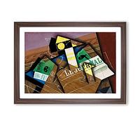 Big Box Art Fantomas by Juan Gris Framed Wall Art Picture Print Ready to Hang, Walnut A2 (62 x 45 cm)