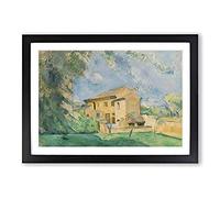 Big Box Art Farm at The Jas De Bouffan by Paul Cezanne Framed Wall Art Picture Print Ready to Hang, Black A2 (62 x 45 cm)