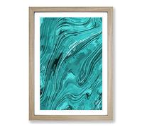 Big Box Art Feel The Beat in Abstract Framed Wall Art Picture Print Ready to Hang, Oak A2 (62 x 45 cm)