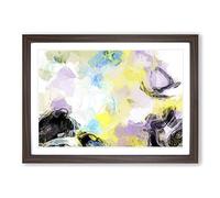 Big Box Art Feel The Rhythm in Abstract Framed Wall Art Picture Print Ready to Hang, Walnut A2 (62 x 45 cm)