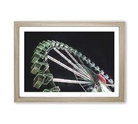 Big Box Art Ferris Wheel Vol.1 Painting Framed Wall Art Picture Print Ready to Hang, Oak A2 (62 x 45 cm)
