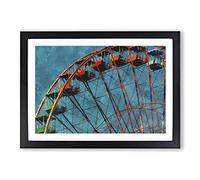 Big Box Art Ferris Wheel Vol.2 Painting Framed Wall Art Picture Print Ready to Hang, Black A2 (62 x 45 cm)