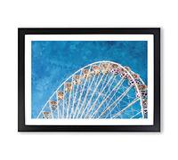 Big Box Art Ferris Wheel Vol.4 Painting Framed Wall Art Picture Print Ready to Hang, Black A2 (62 x 45 cm)
