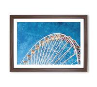 Big Box Art Ferris Wheel Vol.4 Painting Framed Wall Art Picture Print Ready to Hang, Walnut A2 (62 x 45 cm)