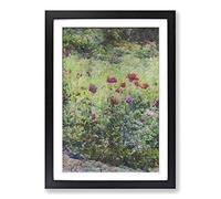 Big Box Art Field of Poppies by Kuroda Seiki Framed Wall Art Picture Print Ready to Hang, Black A2 (62 x 45 cm)