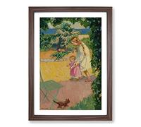 Big Box Art First Steps by Maurice Denis Framed Wall Art Picture Print Ready to Hang, Walnut A2 (62 x 45 cm)