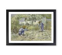 Big Box Art First Steps by Vincent Van Gogh Framed Wall Art Picture Print Ready to Hang, Black A2 (62 x 45 cm)