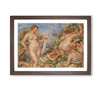 Big Box Art Five Bathers by Pierre-Auguste Renoir Framed Wall Art Picture Print Ready to Hang, Walnut A2 (62 x 45 cm)