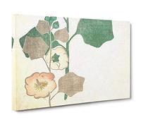 Big Box Art Floral Design by Ogata Korin Painting Canvas Wall Art Framed Picture Print, 30 x 20 Inch (76 x 50 cm), White, Brown, Beige, Turquoise, Green