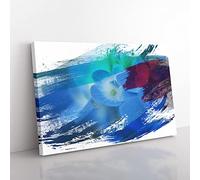 Big Box Art Flower Blue Hydrangea V2 Canvas Wall Art Print Ready to Hang Picture, 76 x 50 cm (30 x 20 Inch), Multi-Coloured