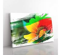 Big Box Art Flower Bright Yellow V2 Canvas Wall Art Print Ready to Hang Picture, 76 x 50 cm (30 x 20 Inch), Multi-Coloured