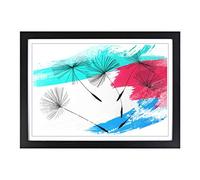 Big Box Art Flower Dandelion Seeds (1) V2 Framed Wall Art Picture Print Ready to Hang, Black A2 (62 x 45 cm)