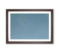 Big Box Art Flying Past The Moon Framed Wall Art Picture Print Ready to Hang, Walnut A2 (62 x 45 cm)
