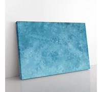 Big Box Art Flying Past The Moon Painting Canvas Wall Art Print Ready to Hang Picture, 76 x 50 cm (30 x 20 Inch), Blue, Turquoise, Grey
