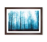 Big Box Art Forest in Frankfurt Germany Painting Framed Wall Art Picture Print Ready to Hang, Walnut A2 (62 x 45 cm)