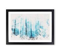 Big Box Art Forest in Frankfurt Germany Watercolour Framed Wall Art Picture Print Ready to Hang, Black A2 (62 x 45 cm)