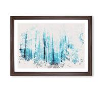 Big Box Art Forest in Frankfurt Germany Watercolour Framed Wall Art Picture Print Ready to Hang, Walnut A2 (62 x 45 cm)