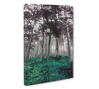 Big Box Art Forest in Russia Canvas Wall Art Framed Picture Print, 30 x 20 Inch (76 x 50 cm), Black, Grey, Green
