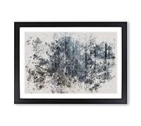 Big Box Art Forest Pathway Watercolour Framed Wall Art Picture Print Ready to Hang, Black A2 (62 x 45 cm)