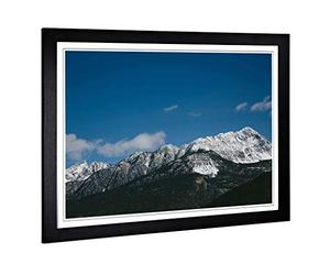 Big Box Art Framed Print Landscape Mountain and Blue Sky Design | Wall Art Picture | Home Decor for Kitchen, Living Room, Bedroom, Hallway, Black, A2 / 24.5x18 Inch / 62x45cm