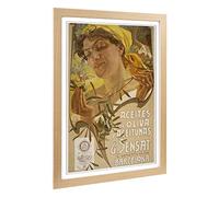 Big Box Art Framed Print of Adolfo Hohenstein Plandiura Collection Design | Wall Art Picture | Home Decor for Kitchen, Living Room, Bedroom, Hallway, Oak, A2 / 24.5x18 Inch / 62x45cm