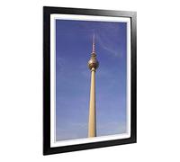 Big Box Art Framed Print of Alexanderplatz Berlin Germany Design | Wall Art Picture | Home Decor for Kitchen, Living, Dining Room, Bedroom, Hallway, Office, Black, A2 / 24.5x18 Inch / 62x45cm