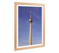 Big Box Art Framed Print of Alexanderplatz Berlin Germany Design | Wall Art Picture | Home Decor for Kitchen, Living, Dining Room, Bedroom, Hallway, Office, Oak, A2 / 24.5x18 Inch / 62x45cm