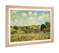 Big Box Art Framed Print of Alfred Sisley The Meadow Design | Wall Art Picture | Home Decor for Kitchen, Living, Dining Room, Bedroom, Hallway, Office, Oak, A2 / 24.5x18 Inch / 62x45cm