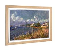 Big Box Art Framed Print of Alfred Sisley The Seine at Billancourt Design | Wall Art Picture | Home Decor for Kitchen, Living Room, Bedroom, Hallway, Oak, A2 / 24.5x18 Inch / 62x45cm