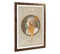 Big Box Art Framed Print of Alphonse Mucha Byzantine Design | Wall Art Picture | Home Decor for Kitchen, Living, Dining Room, Bedroom, Hallway, Office, Walnut, A2 / 24.5x18 Inch / 62x45cm