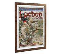 Big Box Art Framed Print of Alphonse Mucha Luchon Design | Wall Art Picture | Home Decor for Kitchen, Living, Dining Room, Lounge, Bedroom, Hallway, Office, Walnut, A2 / 24.5x18 Inch / 62x45cm