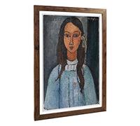 Big Box Art Framed Print of Amedeo Modigliani Alice Design | Wall Art Picture | Home Decor for Kitchen, Living, Dining Room, Bedroom, Hallway, Office, Walnut, A2 / 24.5x18 Inch / 62x45cm
