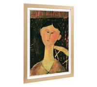 Big Box Art Framed Print of Amedeo Modigliani Bildnis Beatrice Hastings Design | Wall Art Picture | Home Decor for Kitchen, Living Room, Bedroom, Hallway, Oak, A2 / 24.5x18 Inch / 62x45cm