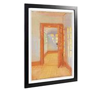 Big Box Art Framed Print of Anna Ancher Interior Annex Design | Wall Art Picture | Home Decor for Kitchen, Living, Dining Room, Bedroom, Hallway, Office, Black, A2 / 24.5x18 Inch / 62x45cm