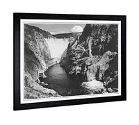 Big Box Art Framed Print of Ansel Adams Boulder Dam Colorado River Design | Wall Art Picture | Home Decor for Kitchen, Living Room, Bedroom, Hallway, Black, A2 / 24.5x18 Inch / 62x45cm