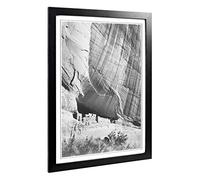 Big Box Art Framed Print of Ansel Adams Canyon de Chelly Arizona Design | Wall Art Picture | Home Decor for Kitchen, Living Room, Bedroom, Hallway, Black, A2 / 24.5x18 Inch / 62x45cm