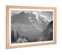 Big Box Art Framed Print of Ansel Adams Glacier National Park Montana 2 Design | Wall Art Picture | Home Decor for Kitchen, Living Room, Bedroom, Hallway, Oak, A2 / 24.5x18 Inch / 62x45cm