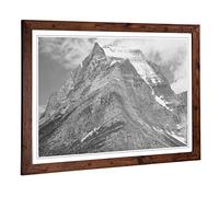 Big Box Art Framed Print of Ansel Adams Glacier National Park Montana 5 Design | Wall Art Picture | Home Decor for Kitchen, Living Room, Bedroom, Hallway, Walnut, A2 / 24.5x18 Inch / 62x45cm