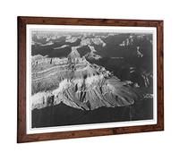 Big Box Art Framed Print of Ansel Adams Grand Canyon 7 Design | Wall Art Picture | Home Decor for Kitchen, Living, Dining Room, Bedroom, Hallway, Office, Walnut, A2 / 24.5x18 Inch / 62x45cm