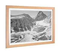 Big Box Art Framed Print of Ansel Adams Junction Peak. Kings River Canyon Design | Wall Art Picture| Home Decor for Kitchen, Living Room, Bedroom, Hallway, Oak, A2 / 24.5x18 Inch / 62x45cm